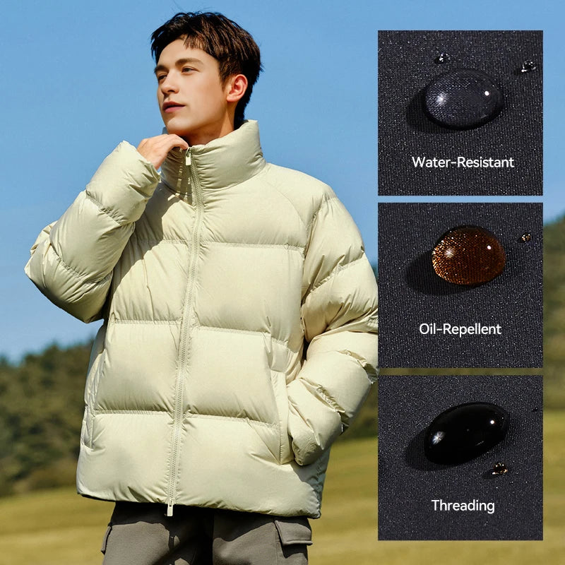 Semir Down Jacket Men Women 2026 Winter New Light Short Coat Three-Proof Thermal Puffer Coat Couple Top Trendy Down Jacket - Matrix Studios