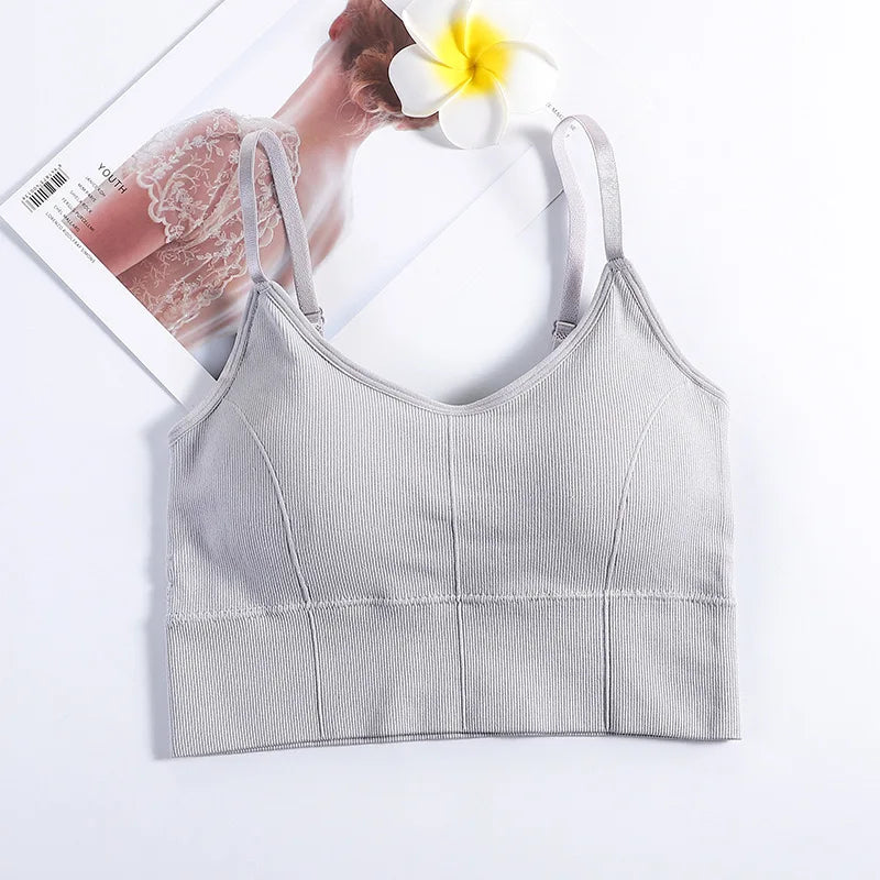 Backless Sportswear Woman Gym Sports Bra Seamless Womens Underwear Adjustable Shoulder Strap Inner Padded Yoga Vest Bralette - Matrix Studios
