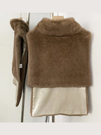 Mumaroho 2026 Winter Spring Women Faux Fur Sable Vest Crop Top Solid  Turtleneck Eco Mink Faux Fur Tank Tops Pullover Jacket - Matrix Studios