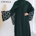 2025 Middle Eastern Islam Outfit for Muslim Women Luxury Dubai Modest Abaya Dress Eid Arabic Cardigan Plain Turkey Kaftan Robe - Matrix-studios.com
