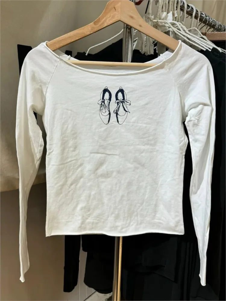 Pink Striped Slim Long Sleeve Tees Women Spring Casual Cotton O-neck Tshirt New Tops Clothes Sweet Cute  Vintage T-shirts Y2K - Matrix-studios.com