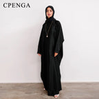 Luxury 2 Piece Muslim Outift Sets for Women Ramadan Dubai Hijab Abaya Dress Islamic Party Kaftan Robe Elegant Turkey Gown 2025 - Matrix-studios.com