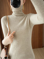 2026 Autumn Winter Turtleneck Sweater Women Thick Warm Soft Female Slim Pullovers Women Sweater Ladies Solid Versatile Knitted - Matrix Studios