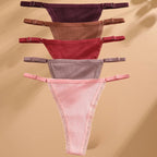 FINETOO 5PCS/Set Sexy G-string Panties Cotton Women's Underwear  Adjustable Waist Girl Female Pantys Bikini Lady Thongs Lingerie - Matrix Studios