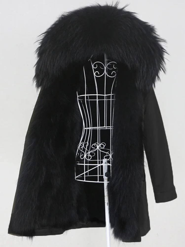 OFTBUY Winter Jacket Women Long Parka Real Fox Fur Coat Natural Raccoon Fur Collar Hood Thick Warm Streetwear Parkas New - Matrix Studios
