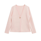 Spring Cardigan For Women Tops V-neck Knitted Cardigans Casual Simple Elegant Sweater Coat Outerwears Knitwear 4192005 - Matrix Studios