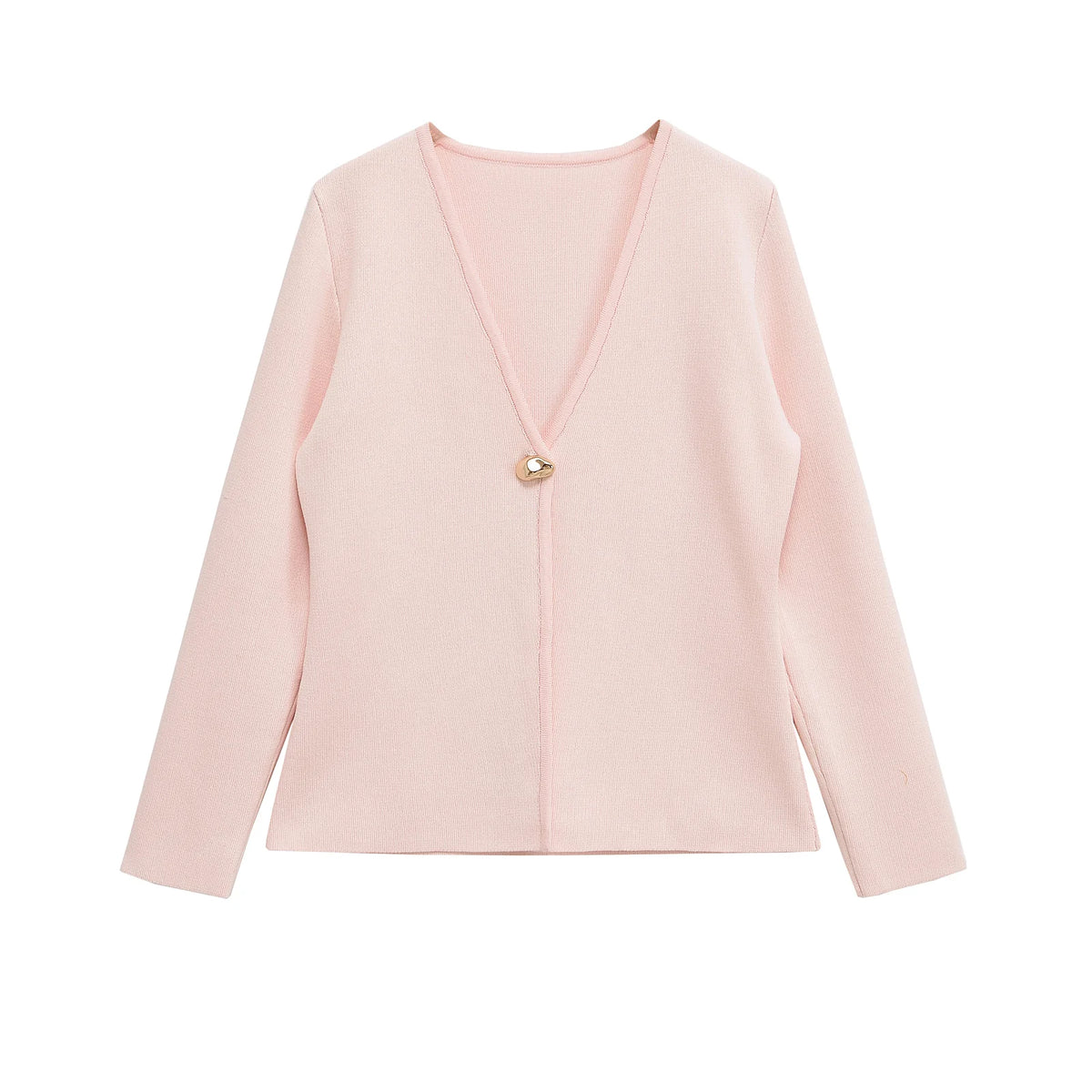 Spring Cardigan For Women Tops V-neck Knitted Cardigans Casual Simple Elegant Sweater Coat Outerwears Knitwear 4192005 - Matrix Studios