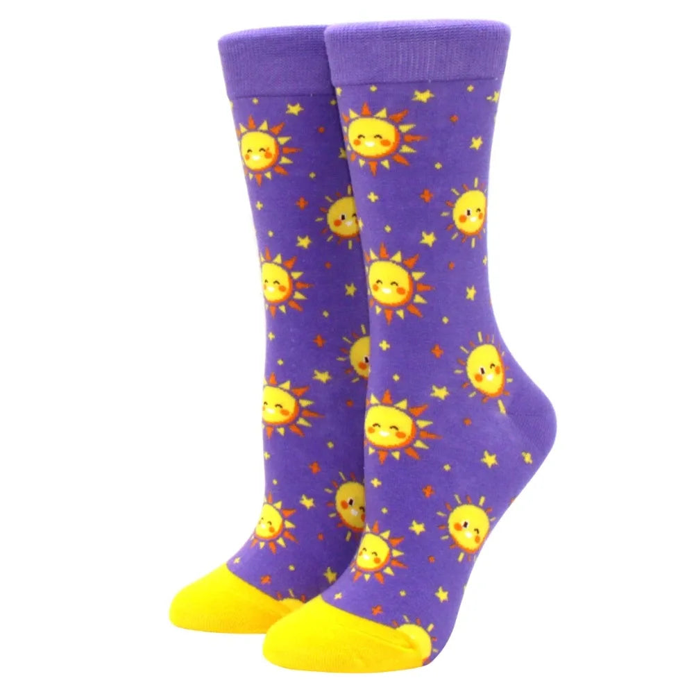 Novelty Woman Socks Harajuku Cotton Funny Happy Cartoon Cat Dog Pattern Unisex Socks Men Novelty Kawaii Socks - Matrix Studios