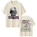 Rapper Chris Brown Breezy Bowl XX Tour 2025 T-shirt Men Women Hip Hop Fashion Pop Music  T Shirts Casual Cotton Vintage T-shirts