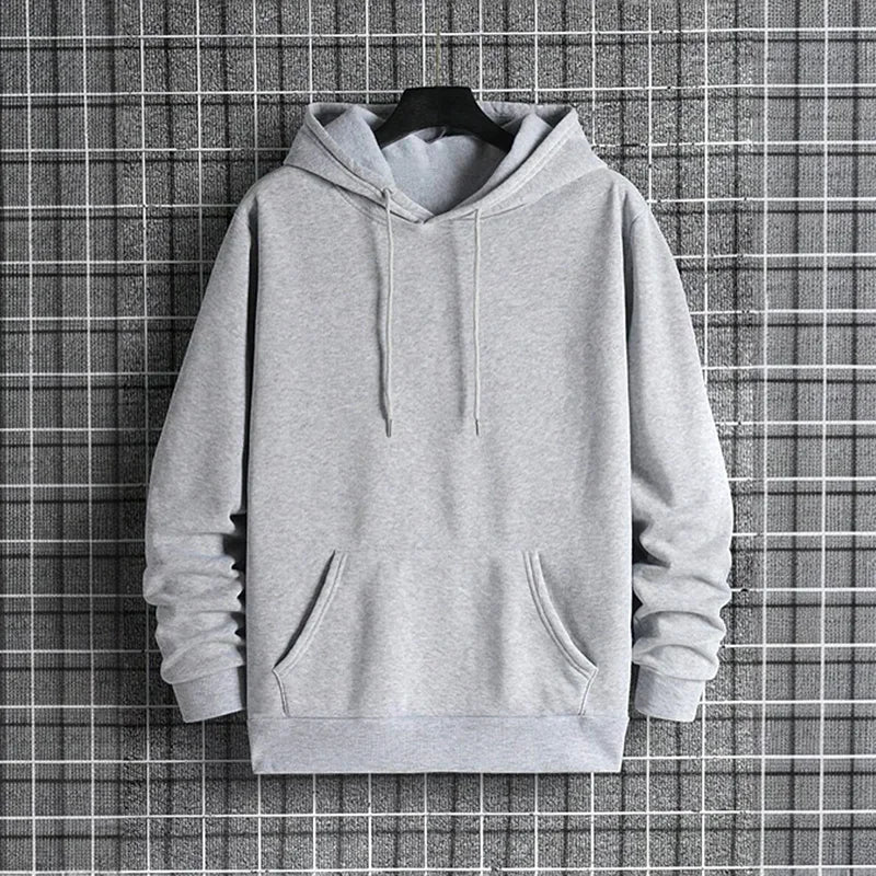 2025 Fall/winter New Arrival Men's Hoodie High Quality Solid Color Hooded Sweatshirt Male Home Outdoor Casual Fashion Pullover - Matrix Studios