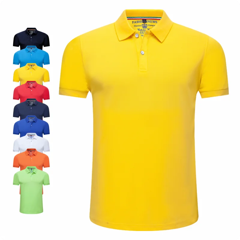 Summer Solid Color Outdoor Casual Lapel Short-sleeve Daily Business Short-sleeve Tops 2024 New Unisex Polo Shirts - Matrix-studios.com