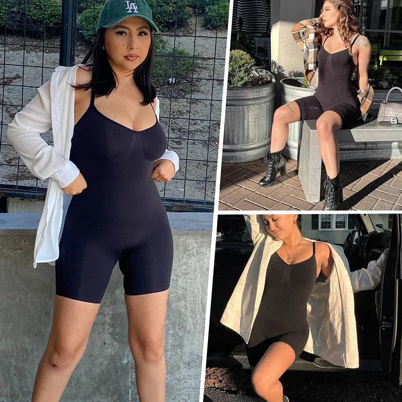 New Bodysuit Shapewear Women Tank Top Tummy Control Full Body Shaper Anti Chafing Shorts Slimming Waist Trainer Butt Lifter - Matrix-studios.com