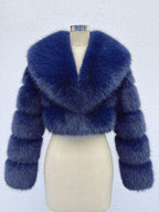 Item Number 0115X Iconic Street Fashion Week Luxury Cropped Faux Fur Coat Women Winter Hot Cool Girls Fluffy Fur Short Jacket - Matrix Studios