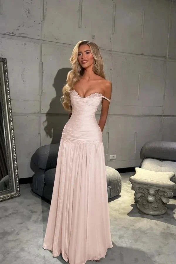 Verngo Blue Chiffon Evening Dress Off The Shoulder Mermaid Party Dresses Appliques Prom Dresses 2026Customized شارون سعيد - Matrix Studios