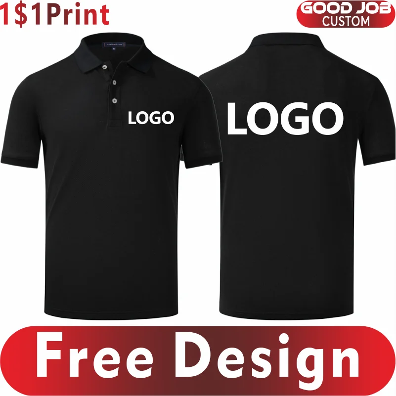 100% Cotton Lapel Polo Custom Logo Business Men And Women Short Sleeve Polo Embroidery Company Brand Quality Tops Print Design - Matrix-studios.com