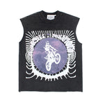 Men's Women's Clothing Satoshi Tank Top High Street Trend Brand Graphic Print Loose Cut Off Vest Best Quality Cotton T Shirt - Matrix-studios.com