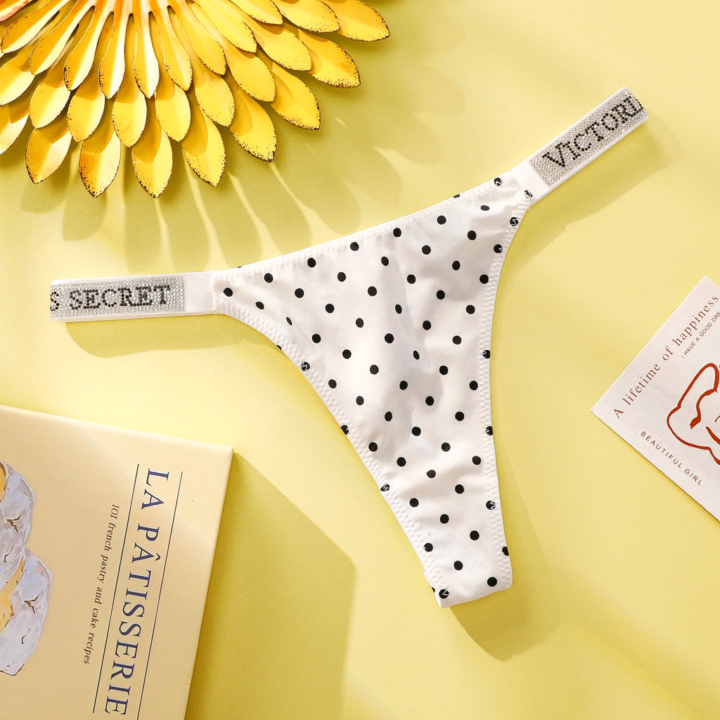 VS Panties Set Breathable Cotton Hipster Underwear Thong Hipster Seamless Victoria Secret Women Polka Dot Lace Bikini Cheeky - Matrix-studios.com