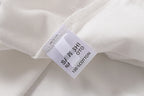 Fading Letter Print Hole SATOSHI Tshirts Breathable Cotton Round Neck Short Sleeve Summer Street Casual Tops Men Women White Tee - Matrix-studios.com