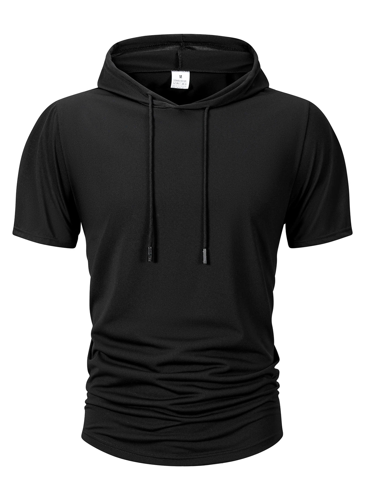 Summer Men's Hooded Sweatwear Casual Short Sleeve Loose T-shirt Solid Color Lightweight Hoodie Fitness Breathable Tops - Matrix Studios