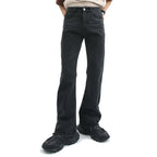 Male Japan Korea Style Vintage Denim Trousers Pant Men High Street Hip Hop Casual Hole Small Flare Jeans Pant - Matrix Studios