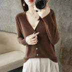 2026 New V-Neck Temperament Small Fragrant Wind Women Loose Sweater Coat Special Offer Cardigan ZHI D035 - Matrix Studios