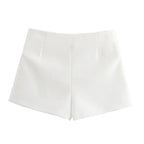 MUJER Pink White Mini Skirt Woman Skort Fashion Bow Skort For Women Summer Slit Short Skirt Woman Split High Waist Skirt Shorts - Matrix-studios.com