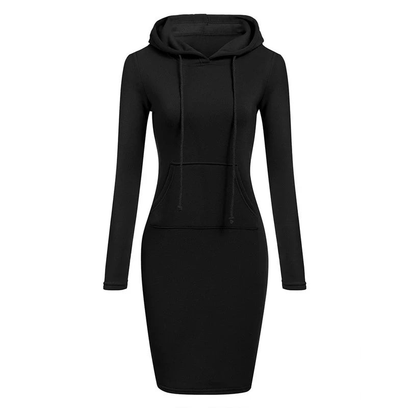 Ladies Dress Autumn Women Hooded Dresses Hoodies Women Sweatshirts Women Hoodies Dress Tops Ladies Clothing - Matrix-studios.com