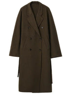 CHIC VEN Women Long Double-sided Woolen Coats Retro Loose Female Overcoat Double Breasted Ladies Windbreak Autumn Winter 2026 - Matrix-studios.com