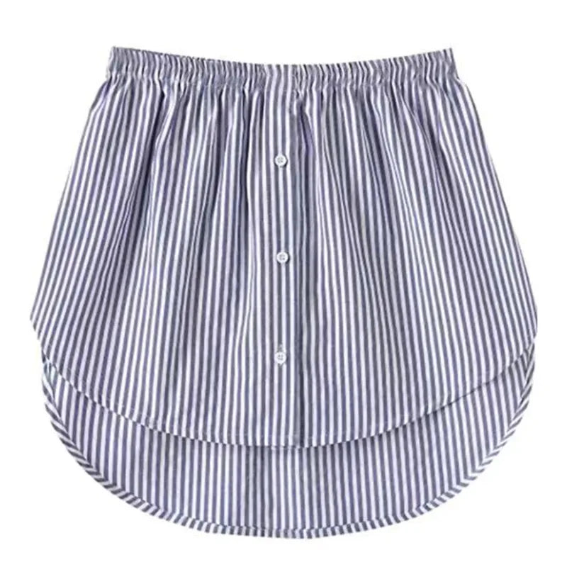 Women Girls Shirt Blouse Extender Adjustable Layering Faux Top Lower Sweep Mini Skirt False Hemline Splitting Underskirt - Matrix-studios.com