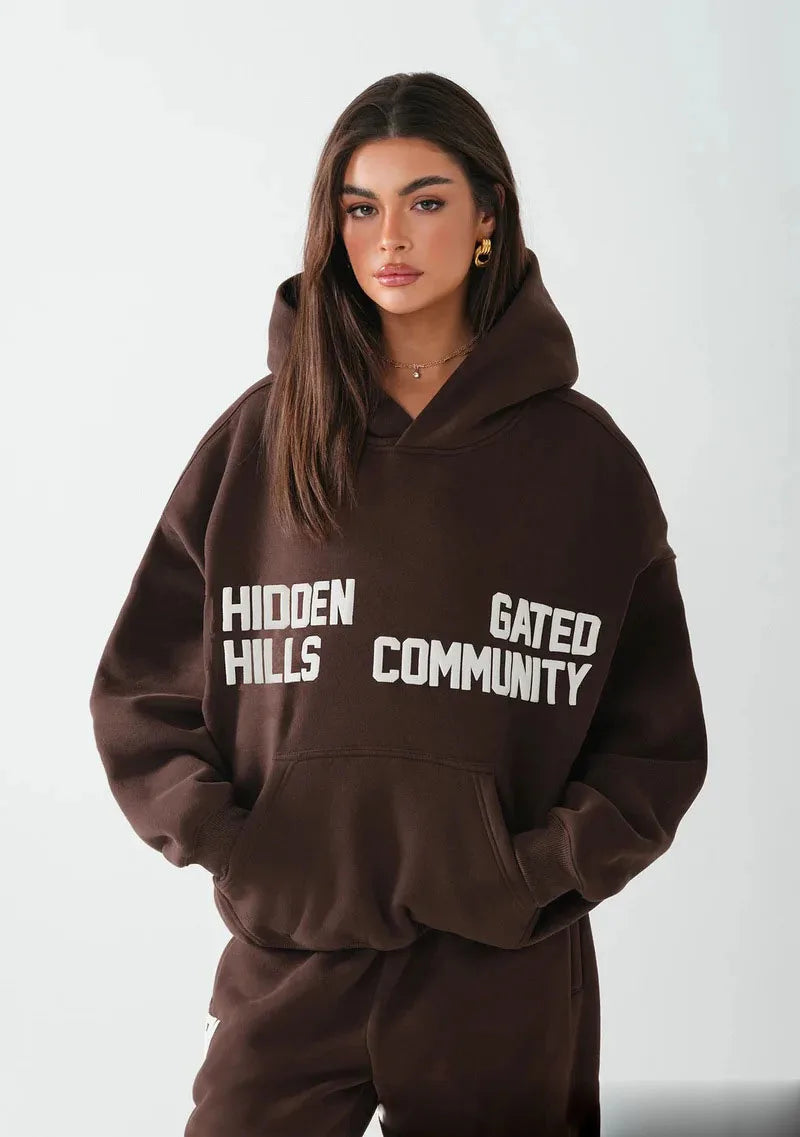 2025 Spring and Autumn Trendy Brand Fashion Printed Hoodie Set with Long Sleeve Hoodie for Men and Women, Casual Versatile Coat - Matrix Studios