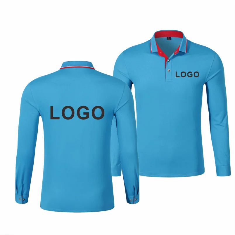 Long Sleeve Polo Shirt 2023 New Casual Long Sleeve Top Personal Company Custom Embroidery Men and Women Polo Shirt Long  Sleeve - Matrix-studios.com