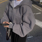 Autumn Winter Hooded Hoodies Women Casual Streetwear Zip Up Sweatshirts Long Sleeve Jackets Harajuku Y2K Crop Tops Hood Shirt - Matrix-studios.com