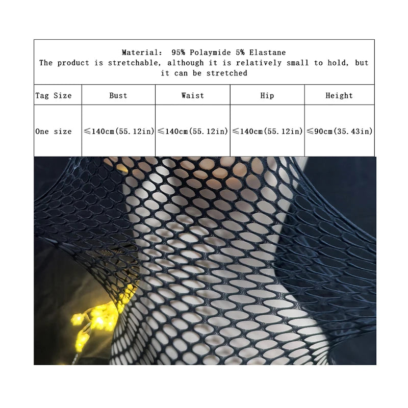 Sexy Fishnet Romper Jumpsuit Deep V Neck hollow Out Elastic Beach Cover Up Women Summer Rave Festival Outfit resort Wear - Matrix Studios