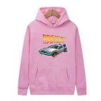 Back To The Future Retro DeLorean Car Print Hoodie Long Sleeve Tops Men Casual Streetwear Pullover Spring Autumn Unisex Clothing - Matrix Studios