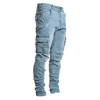 New Autumn Men Pants Casual Tactical Jeans Male Multiple Pockets Cargo Pant Casual Straight Dimem Jeans Trousers Plus Size S-4Xl - Matrix Studios
