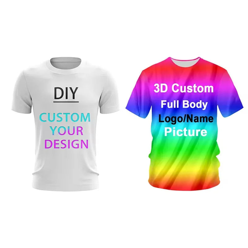 New DIY Pattern T-Shirt For Men Women Personalized Custom 3D Print T Shirts Summer Casual Short Sleeve O-Neck Tops Street Tees - Matrix Studios