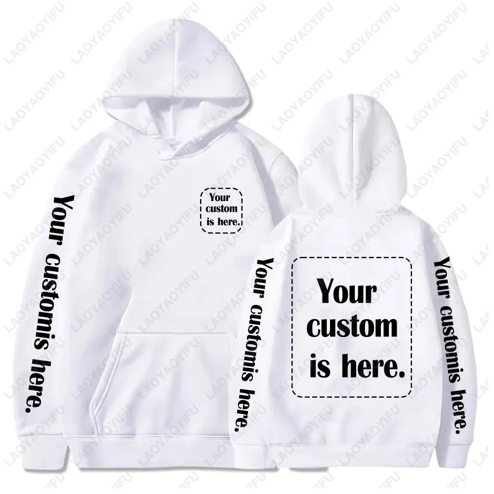 2026 Student Casual Custom Printed Text DIY Hoodie Customized Personalized Hoody Custom Hoodies Text Sweatshirt Clothes - Matrix Studios