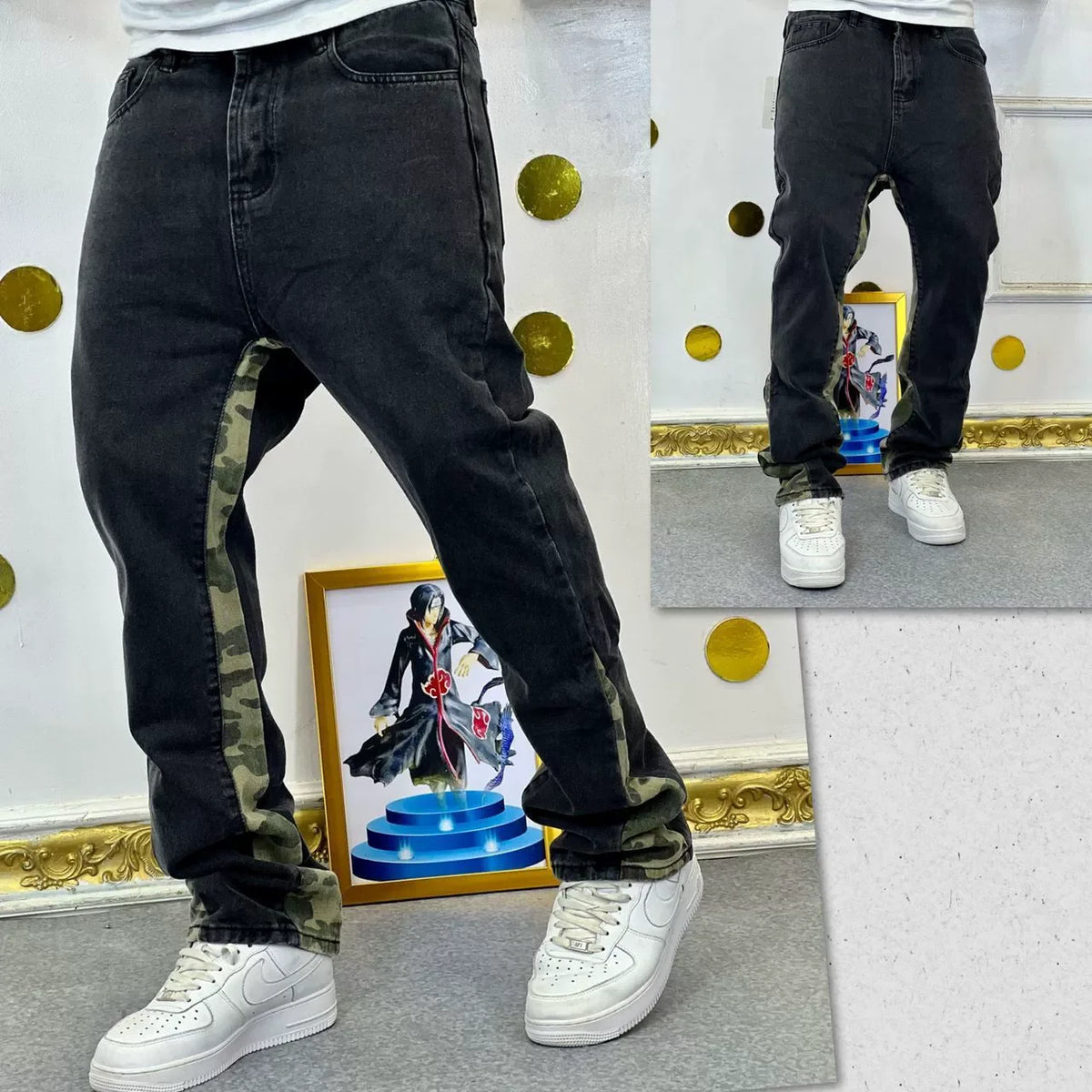 2025 Vintage Men's Jeans Distressed Vibe Bell Bottoms Clean Fit Woodworking Workwear Denim Pants For Outdoor Trade - Matrix Studios