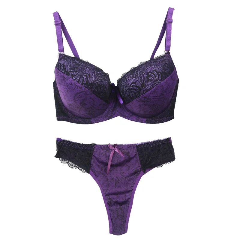 2022 New Bras Set For Womens Sexy Plus Size Female Lingerie Embroidered Lace 34/75 36/80 38/85 40/90 42/95 BCDE Cup Underwear - Matrix-studios.com