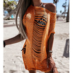 2026 Crochet Cover Up Beach Sexy See Through Hollow Out  Dress Women Summer Clothes Knitted Beachwear Bikini Cover-ups - Matrix Studios