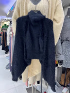 Mink Cashmere Tanks Tops Y2k Cardigan Feminino Vest Camis High Neck Knit V  Mohair White  Coat Sueter Sweater Mujer - Matrix Studios