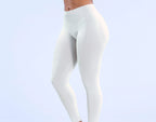 Logo Seamless Women's Solid Waist Yoga Pants Three-Section Waist Sexy Hip-Lifting Tight Sports Fitness Exercise Pants - Matrix-studios.com