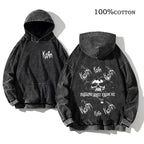Korn Rock Band World Tour Hoodies Vintage Washed Men's Sweatshirts Cotton Hip Hop Streetwear Hooded Pullover Loose Y2K Tops - Matrix Studios