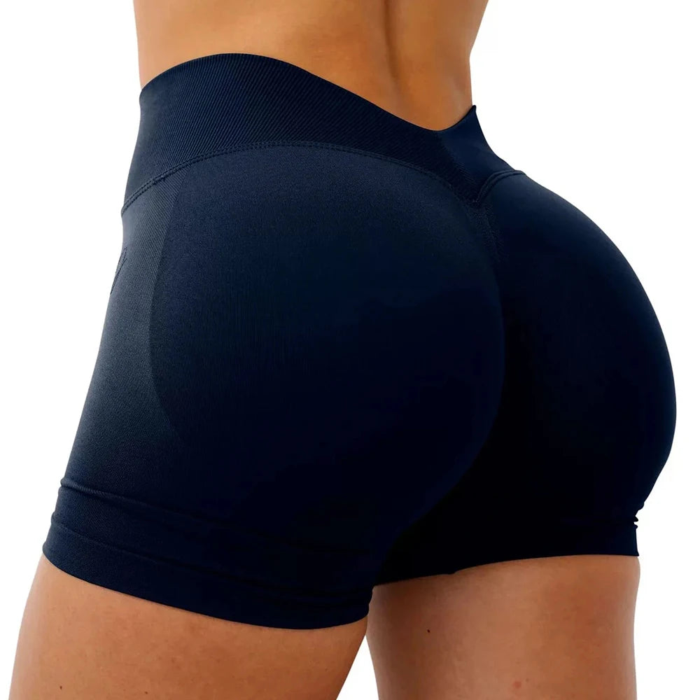 Gym Shorts Woman Seamless Yoga Shorts Fitness Training Yoga Clothing Butt Lifting Workout Short Leggings V Waist Sports Shorts - Matrix-studios.com