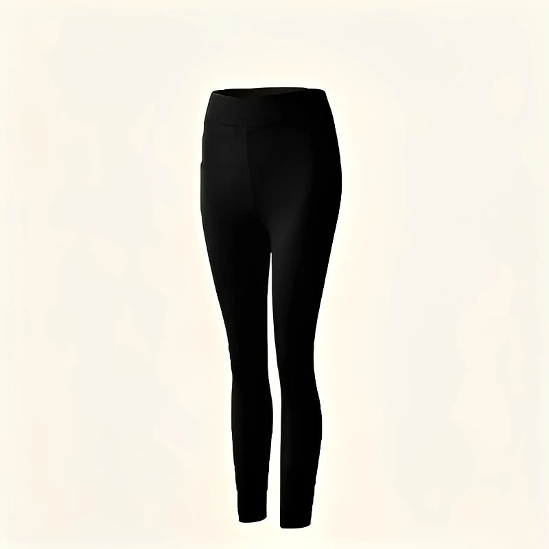 Winter Seamless Fleece Warm Leggings Female casual warm top Ladies Thermal Underwear 2pcs Set Slim Thin  Sports Fitness Leggings - Matrix-studios.com