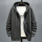 Plus Size 10XL 12XL Hoodie Men Autumn Winter Fleece Hoodies Solid Color Jacket Hoodies Big Size 12XL Blue Black Red Grey - Matrix Studios