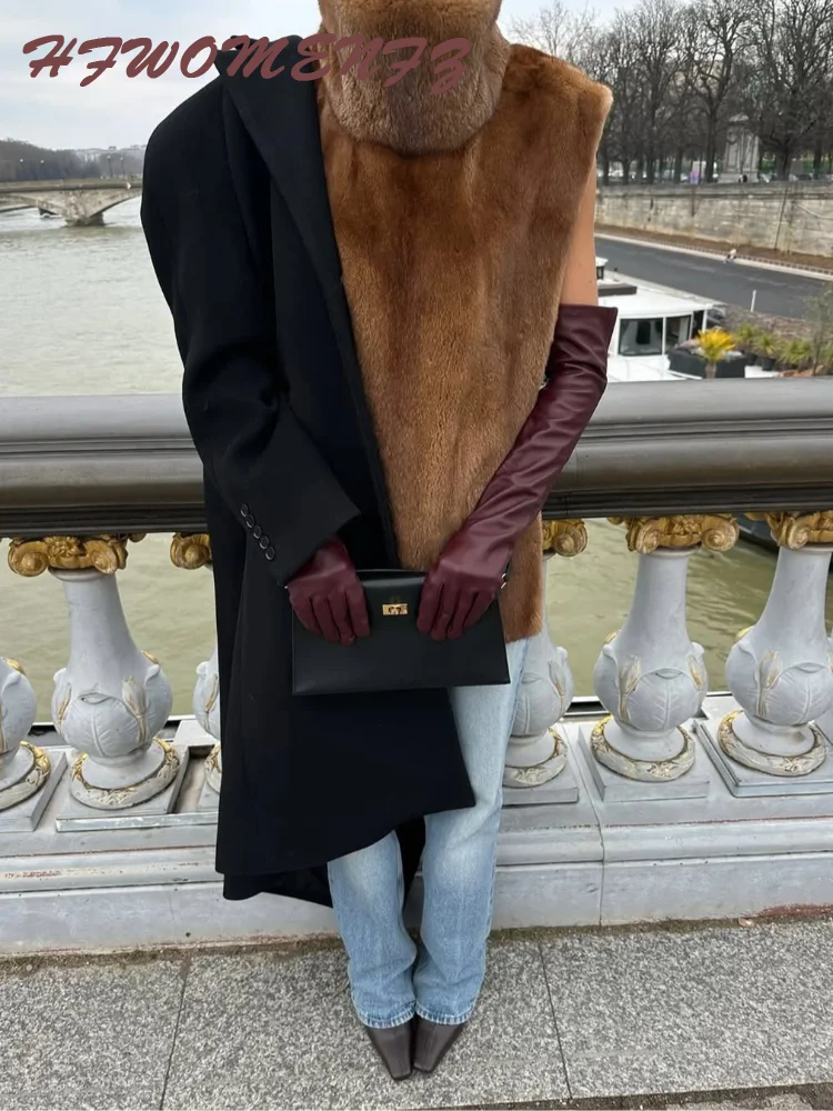 Faux Fur Sleeveless Women Waistcoat Furry High Collar Loose Lady Tank 2025 Autumn Winter All Match Solid Soft Warm Female Vest - Matrix Studios