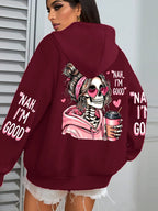 Expensive Talks Back Funny Printing Womens Hoodie Loose Multicolor Pullovers Fleece Autumn Sportswear Casual Pocket Hoody - Matrix Studios