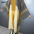 WINYI Africa New Summer Kimono Maxi Dress Beach Cover Up Cardigan Abaya Muslim Woman Coat Boho Kaftan Beach Outfits Kaftan - Matrix Studios