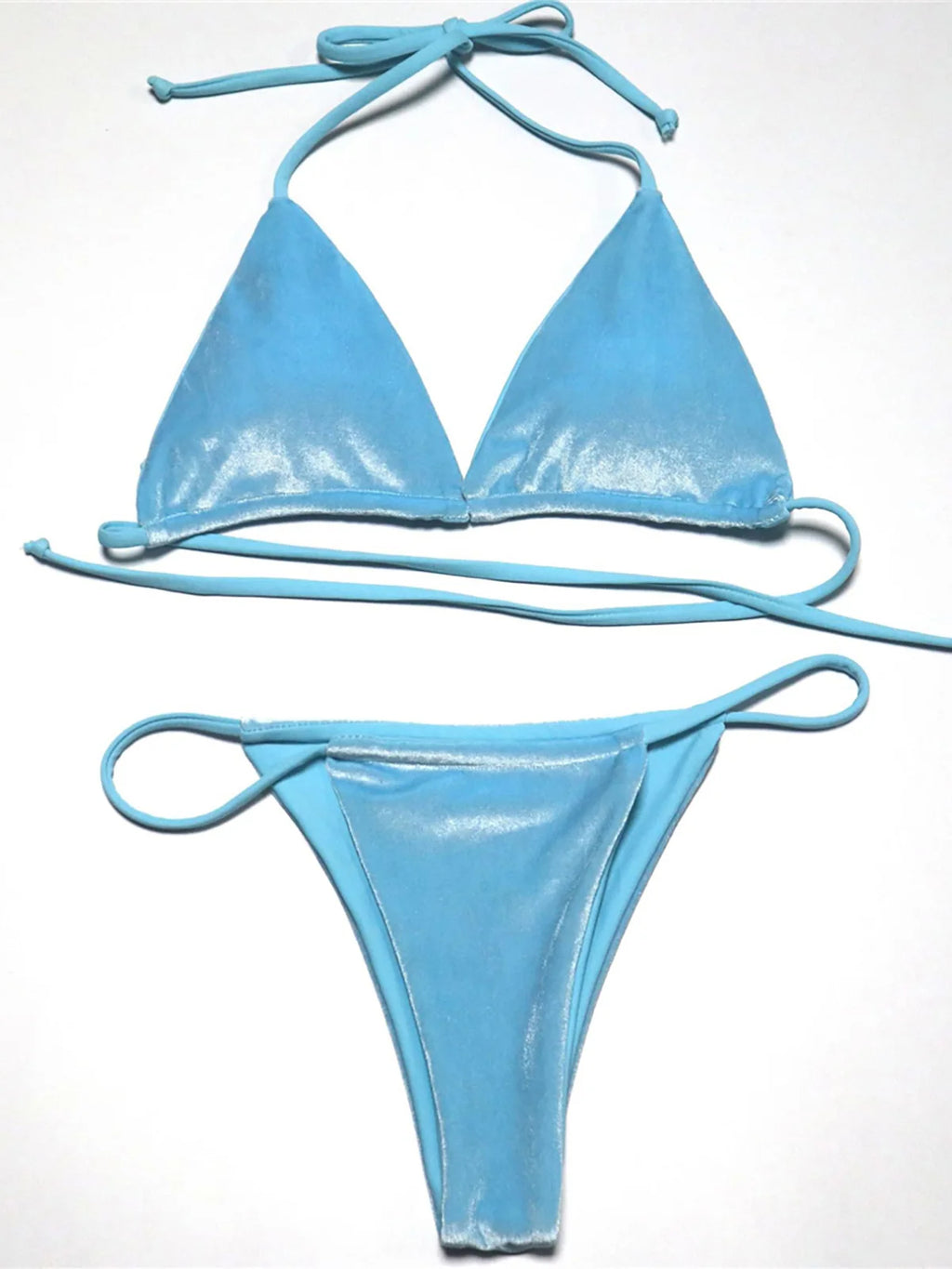 12 Colors Halter High Leg Cut Padded Bikini Women Swimwear Female Swimsuit Two-Pieces Bikini Set Bather Bathing Suit Swim K5974 - Matrix-studios.com
